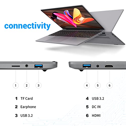 ApoloSign 15.6 Inch Laptop Computer, Windows 11 Laptops with 12GB RAM 512GB SSD, FHD IPS 1920x1200 Display, Celeron N5095 Quad-Core Processor (Up to 2.8GHz), 2.4G+5G WiFi, 178° Open Angle