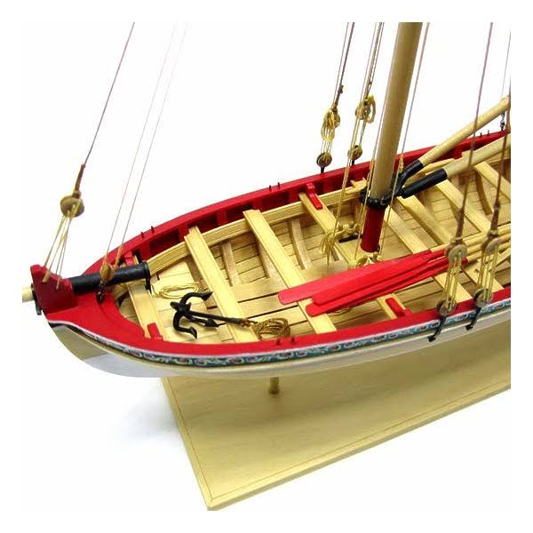 Model Expo 18th Century Longboat Wooden Ship Model Kit 1:48 Scale