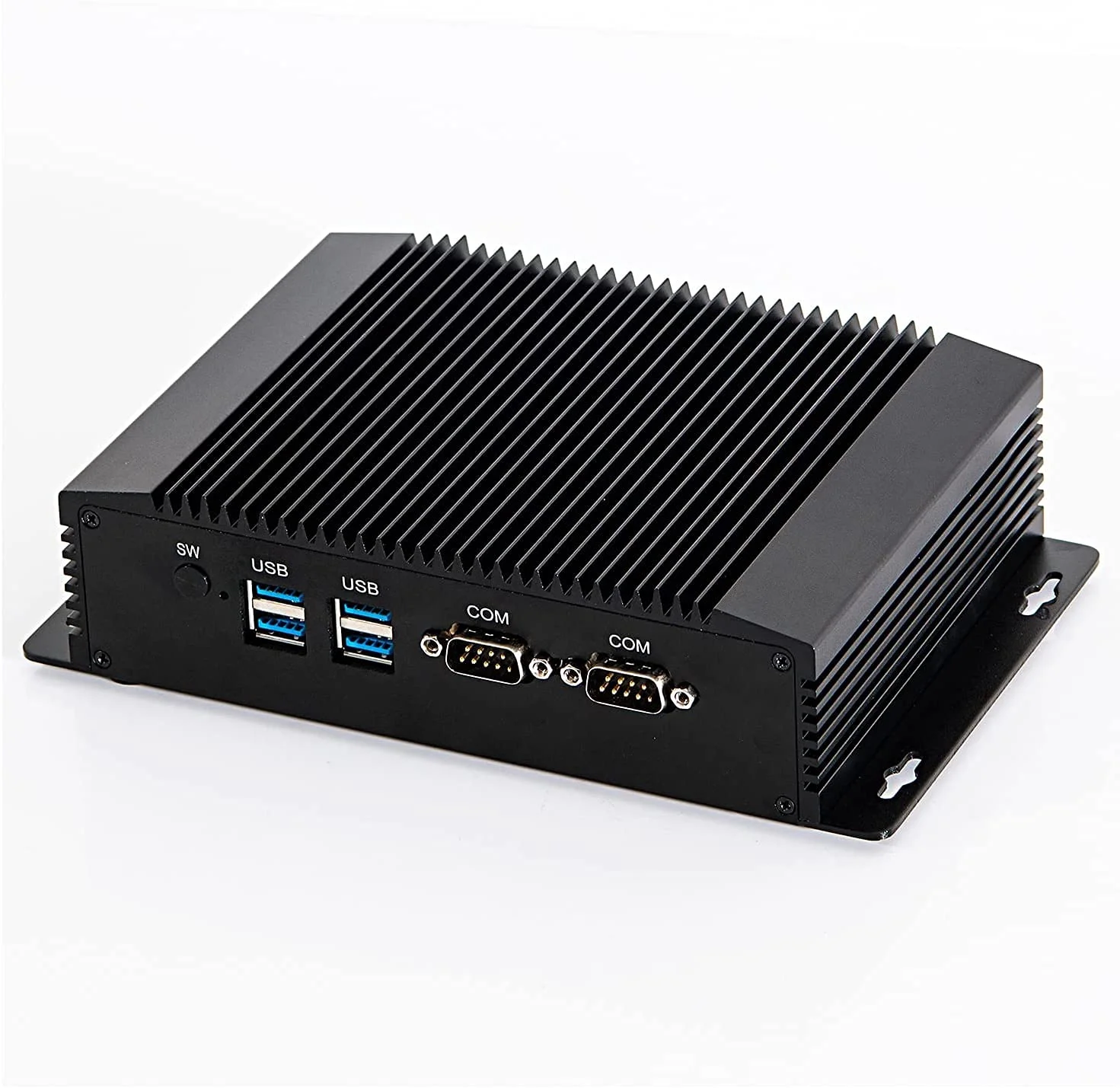 PARTAKER Fanless Industrial PC,Mini PC Windows 10 Pro,Intel Celeron 2955U Processor,Dual Gigabit Ethernet,HD,VGA,4xUSB3.0,Dual Band WiFi,8GB DDR3 RAM 128GB SSD