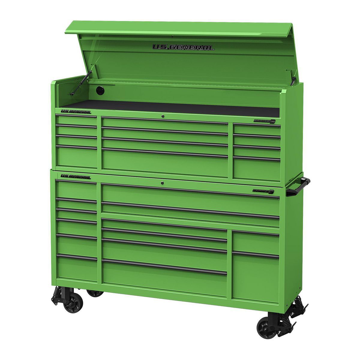 U.S. GENERAL 72 in. x 22 in. Triple-Bank Roll Cab, Series 3, Slate Gray