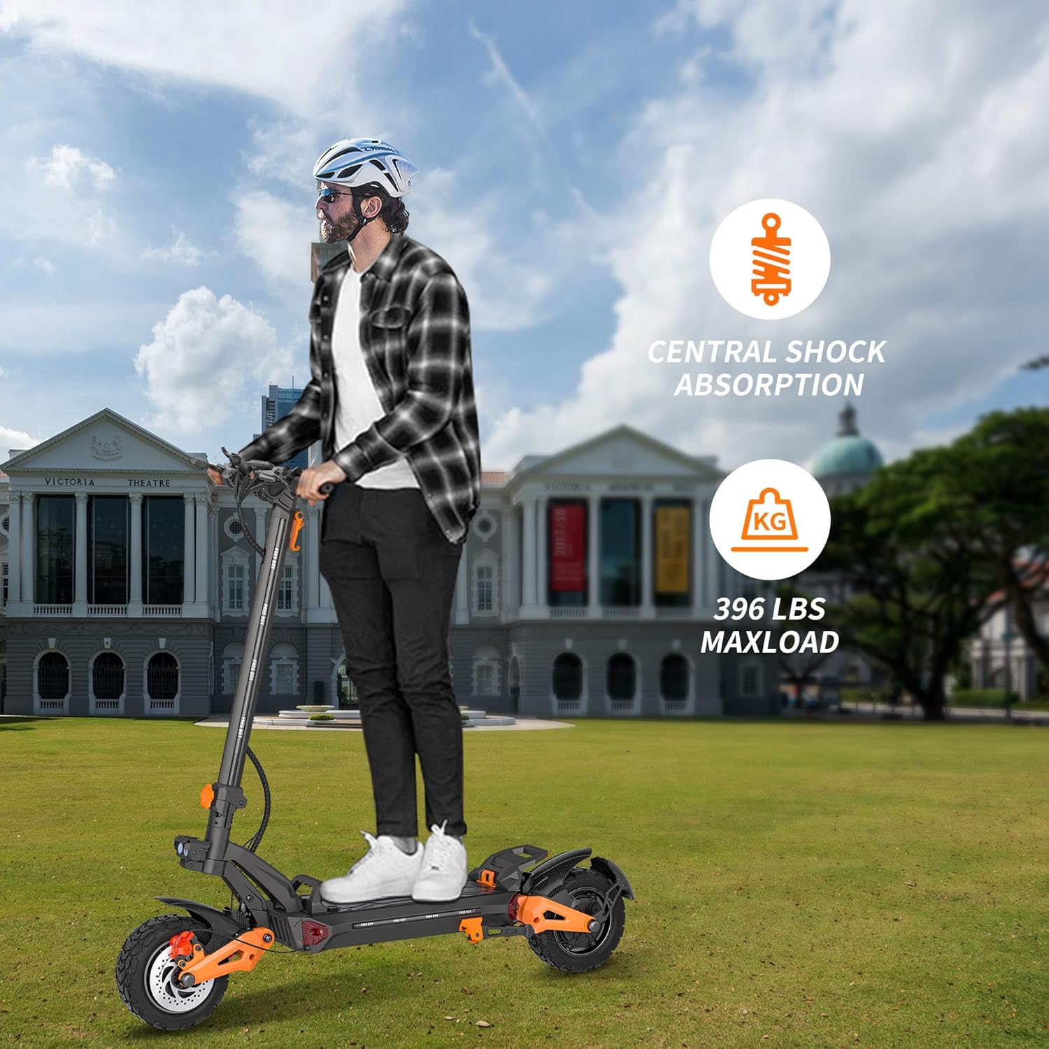 Electric Scooter for Adults Commuting Electric Scooter Up to 50 MPH, Foldable E-Scooter w/ 3600W Motors 60V/30AH Battery with 11 Inches Off Road Tires, Max Load 400LBS, 50 Miles Range
