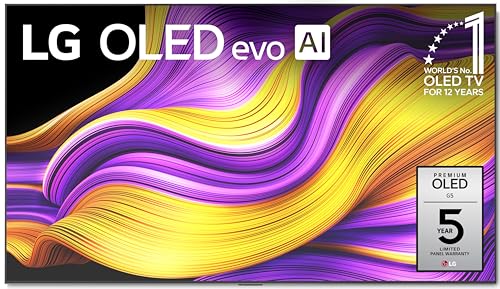 LG 55-Inch Class OLED evo AI 4K G5 Series Smart TV w/Dolby Atmos, Dolby Vision, HDR10, AI Super Upscaling 4K, Filmmaker Mode, Wow Orchestra, Alexa Built-in (OLED55G5WUA, 2025)