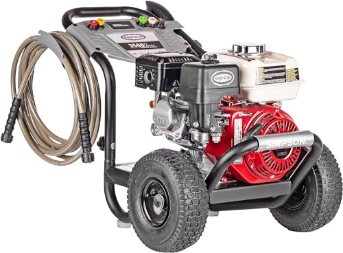 Simpson 61014 3500 PSI at 2.5 GPM Honda GX200 with AAA AX300 Axial Cam Pump Cold Water Professional Gas Pressure Washer PS61002-S