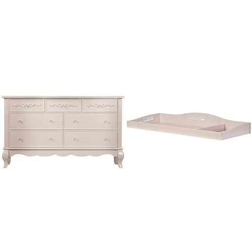 Evolur Aurora Dresser, 54x20.3x34 Inch (Pack of 1), Dusty Rose