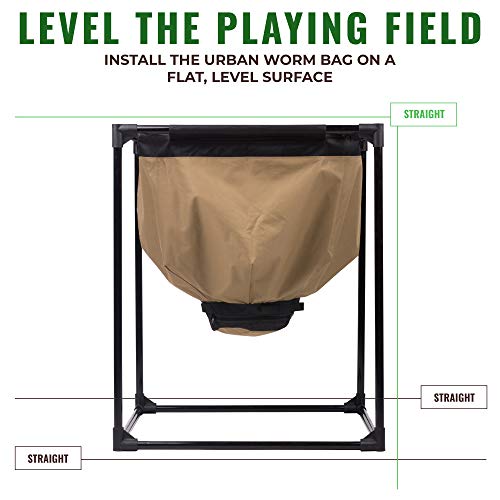 Urban Worm Bag Worm Composting Bin Version 2 - Easy Harvest with Fully Removable Zipper-Free Bottom
