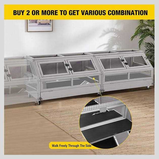 Aivituvin Large Guinea Pig Cages Wooden Guinea Pig Habitat AIR62 - Pet Supplies online store