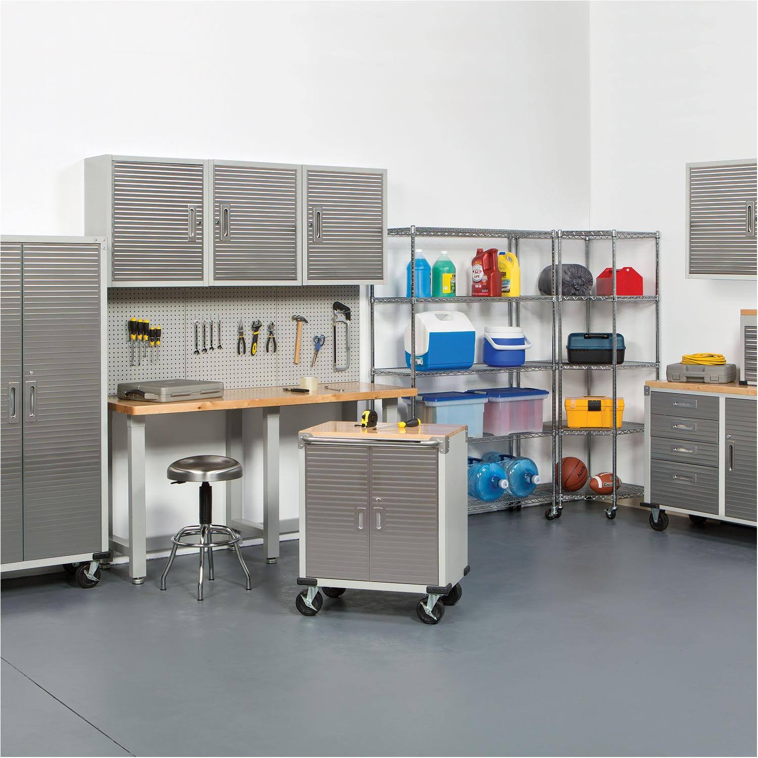 Seville Classics UltraHD 2 Door Rolling Cabinet