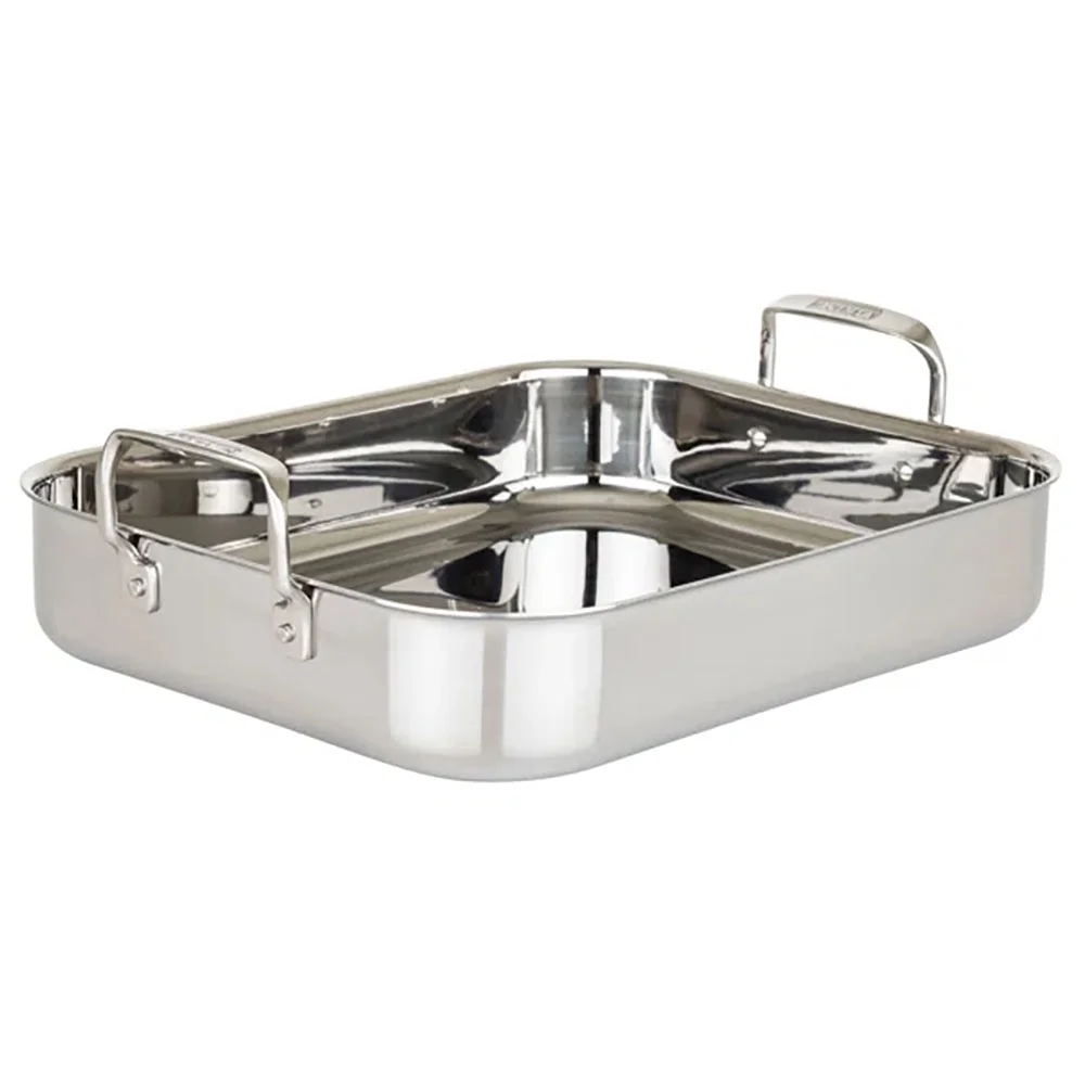 Viking 3-Ply Stainless Roasting Pan w/ Rack & Thermometer Set
