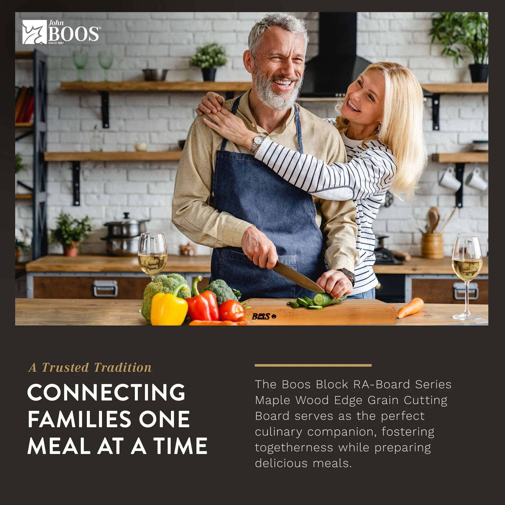 John Boos Maple Wood Cutting Board for Kitchen Prep, 24" x 18" x 2.25"