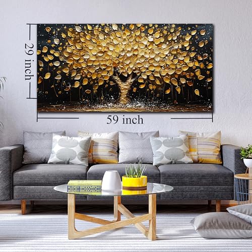 Large Abstract Canvas Wall Art Black and White Geometric Theme Picture Framed Canvas Prints Ready to Hang for Living Room Bedroom Home Office Size 30x60 Inch