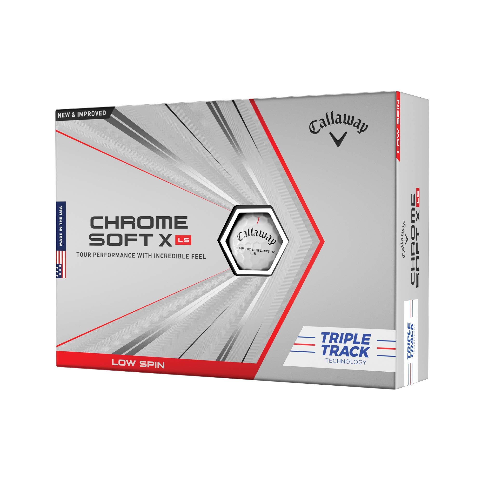 Callaway Chrome Soft x LS Triple Track Golf Balls - White