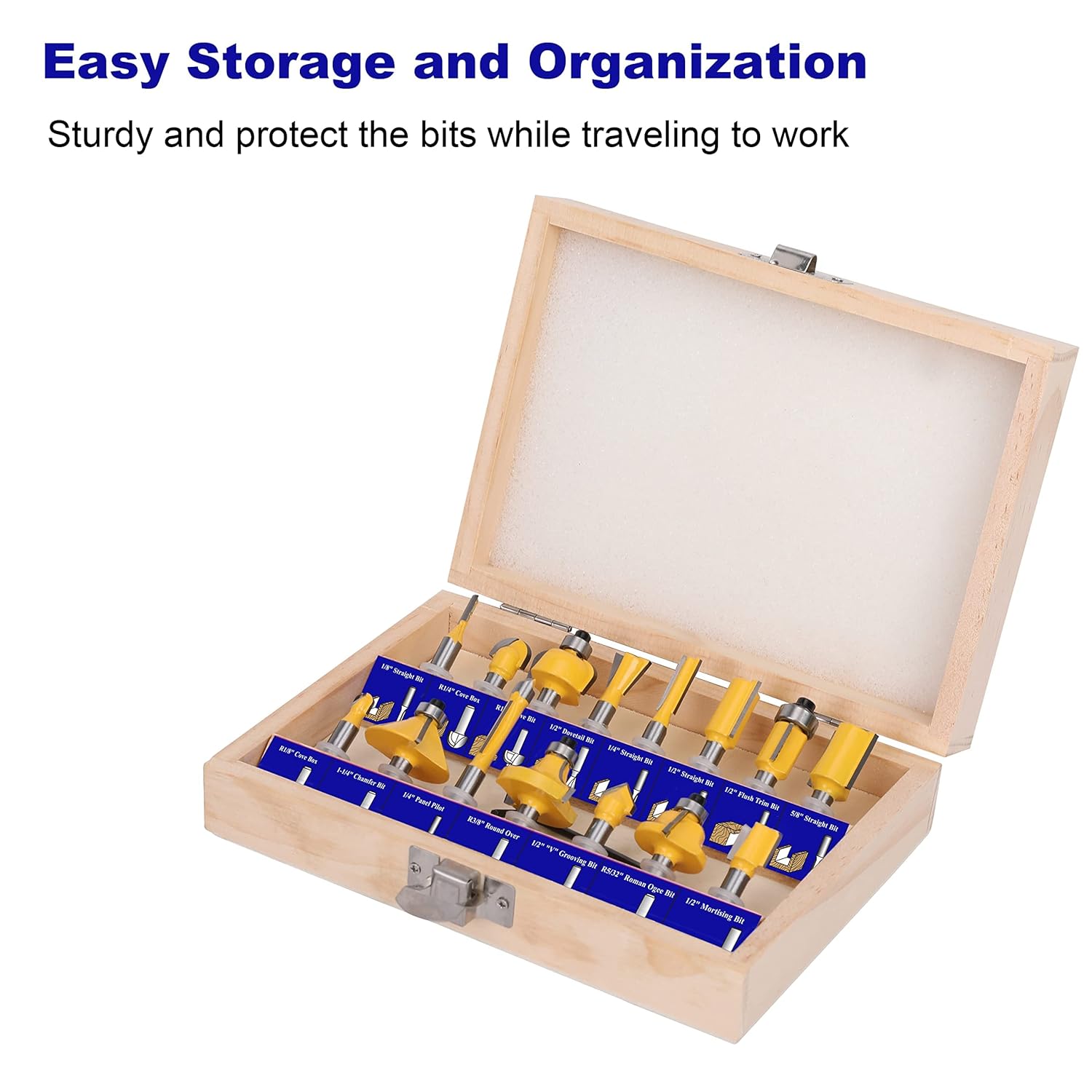 Platinumedge Router Bits Set, Tungsten Carbide Router Bits Set 1/4 Shank, Router Bit Kit for DIY, Woodworking Project, 35 Piece Set with Premium Aluminum Carry Storage Case