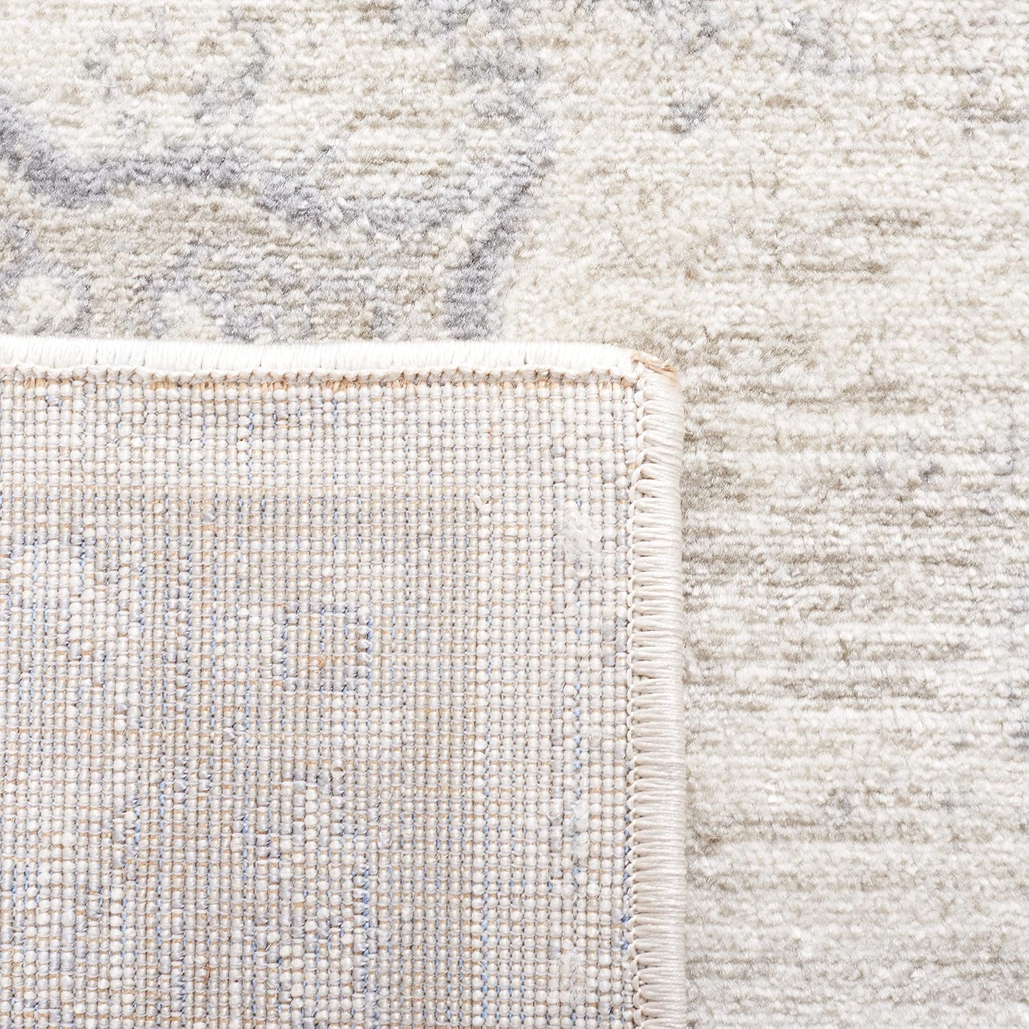 SAFAVIEH Brentwood Collection Area Rug - 9' x 12', Ivory & Beige, Medallion Distressed Design, Non-Shedding & Easy Care, Ideal for High Traffic Areas in Living Room, Bedroom (BNT802B)