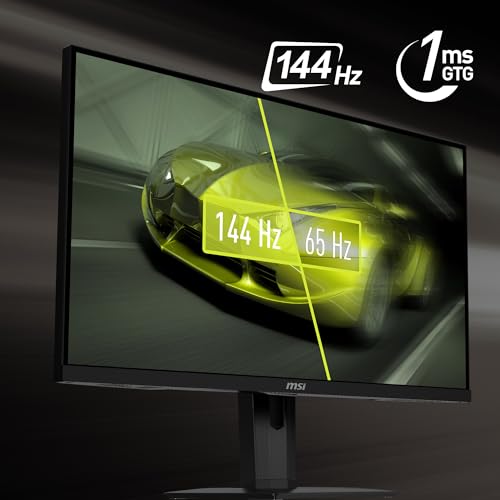 MSI MAG274UPF, 4K Rapid IPSGaming Monitor, 1 ms, 144Hz, FreeSync Premium, HDR400, G-Sync Compatible,Swivel, Pivot and Height Adjustable