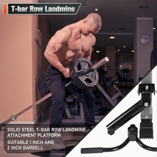 RitFit Power Cage with Optional LAT PullDown/Cable Crossover/Smith Machine System, 1000LB Squat Rack for Home & Garage Gym, with Weight Storage Rack and More Training Attachments, ASTM-Certified