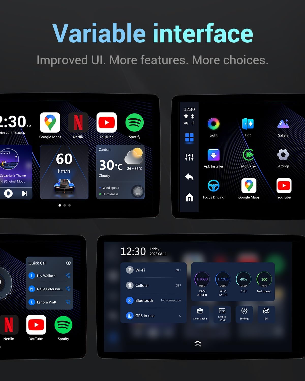 OTTOCAST P3 CarPlay AI Box - Android 12.0 CarPlay Video Adapter Wireless CarPlay Android Auto Adapter, Multimedia AI Box Support HDMI Output Youtube Netflix Disney+ Tiktok Streaming Videos to Your Car