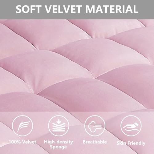 3 in 1 Convertible Sleeper Sofa Bed,Futon Loveseat Couch with Pull-Out Bed & Adjustable Backrest,Velvet Fabric Sofa with Side Pocket for Small Apartment, Living Room, Office (Black)