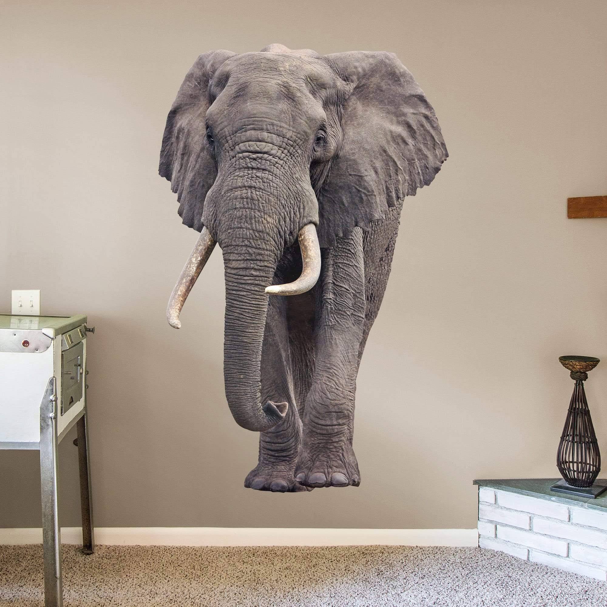 Fathead Elephant - X-Large Animal Removable Wall Decal, Size: XL