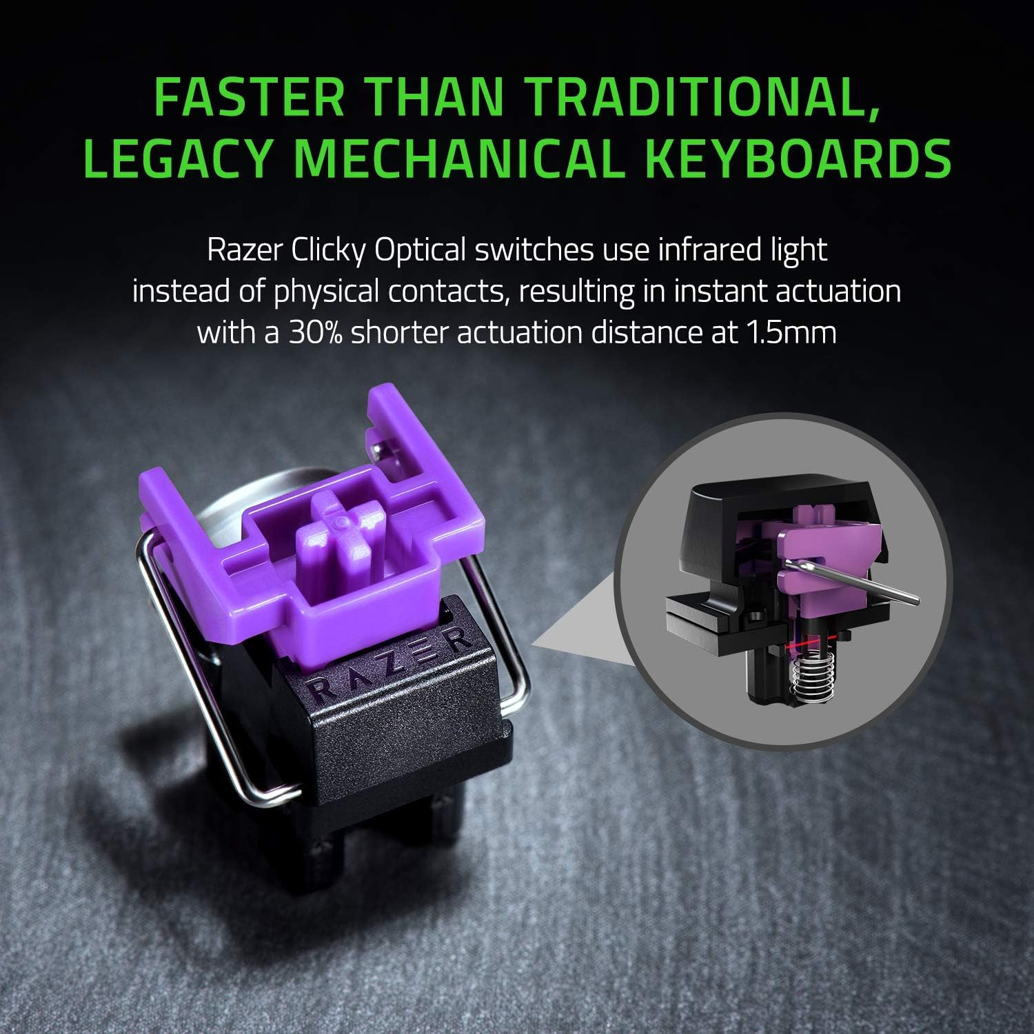 Razer Huntsman Mini Clicky Optical Switch Gaming Keyboard with RGB Chroma Backlighting (Renewed)