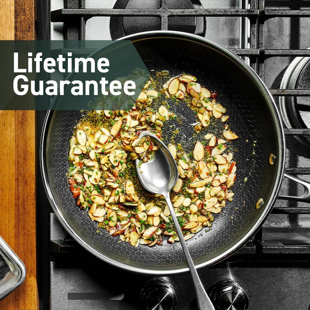 HexClad 13 Piece Hybrid Stainless Steel Cookware Set - 6 Piece Frying Pan Set, 6 Piece Pot Set and 7 Quart Pot Deep Fryer, Stay Cool Handles, Induction Ready