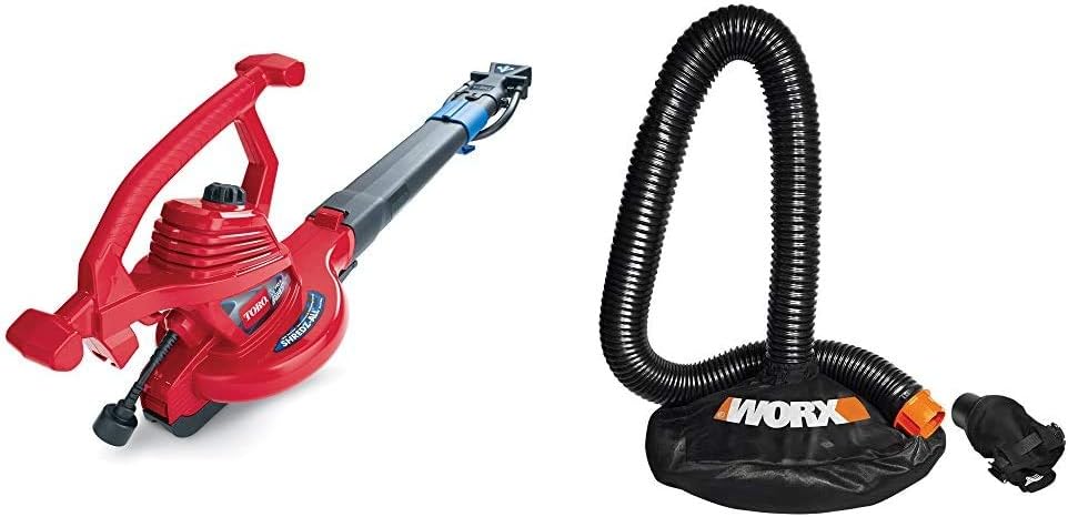Toro 51621 UltraPlus Leaf Blower Vacuum, Variable-Speed (up to 250 mph) with Metal Impeller, 12 amp,Red
