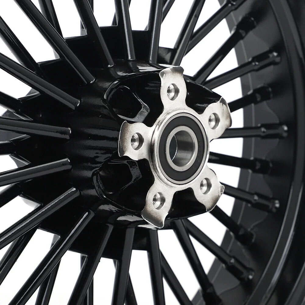 16x3.5 Fat Spoke Wheels Rims Set for Harley Softail Heritage Fatboy Deluxe Deuce FLSTC FLSTF FLSTN