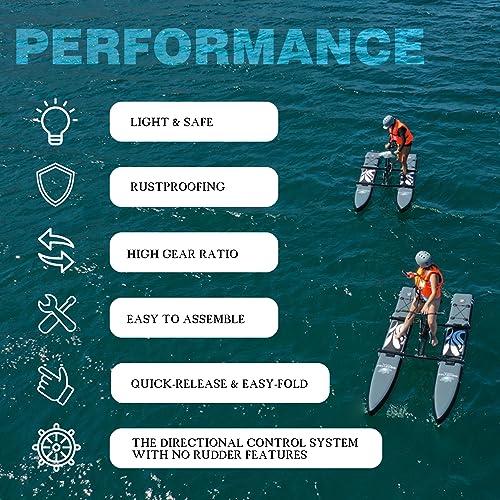 Spatium SUP Water Bike for Lake Inflatable Pedal Boat for One Person Inflatable Water Bike Paddle Board Inflatable Fishing Kayak Water Floating Water Bicycle The Fun of Water and Fishing+Mat