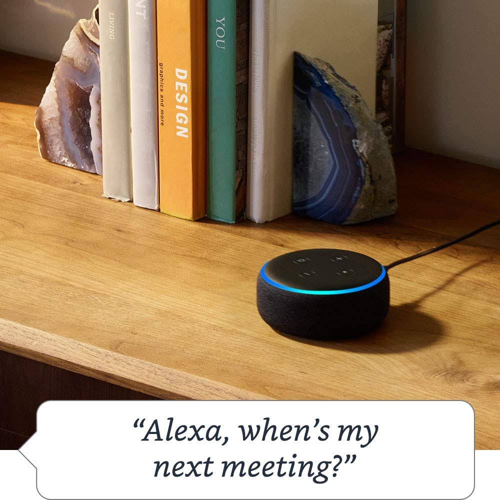 Echo Dot (3rd Gen) - Smart Speaker with Alexa - Sandstone Fabric UK Plug