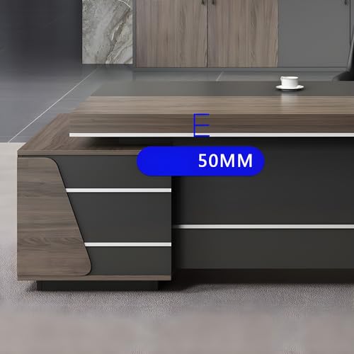 L-shape Office Desk with Locking Drawers and Cable Management, L Shape Executive Desk with File Cabinet Storage, Modern Wooden Computer Desk 79" L x 31.5" W x 29.5" H - Left Hand Return