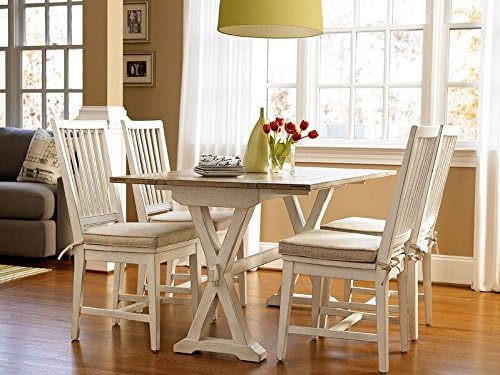 Universal Furniture Rooms Drop Leaf Console Table, Terrace Gray and Washed linen