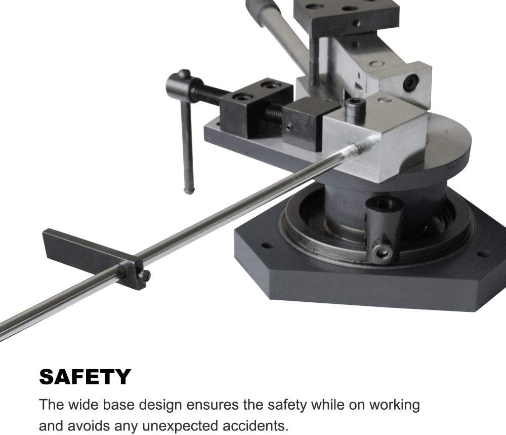 KAKA SBG-40 Heavy-Duty Universal Bender, High Capacity Flat Bar, Square Bar and Round Bar Metal Bender, Combination of Scroll, Radius and Angle Bending, High Precision Metal Bender