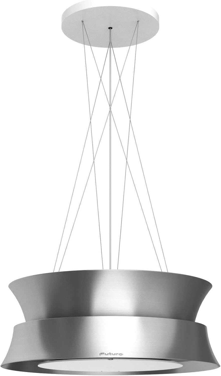 Futuro Futuro Island Mount DUCTLESS ONLY Range Hood 24" 940-CFM | Arena Inox | Stainless Steel Vent Hood | Contemporary Modern Italian Exhaust Fan | LED, Ultra-Quiet with Blower