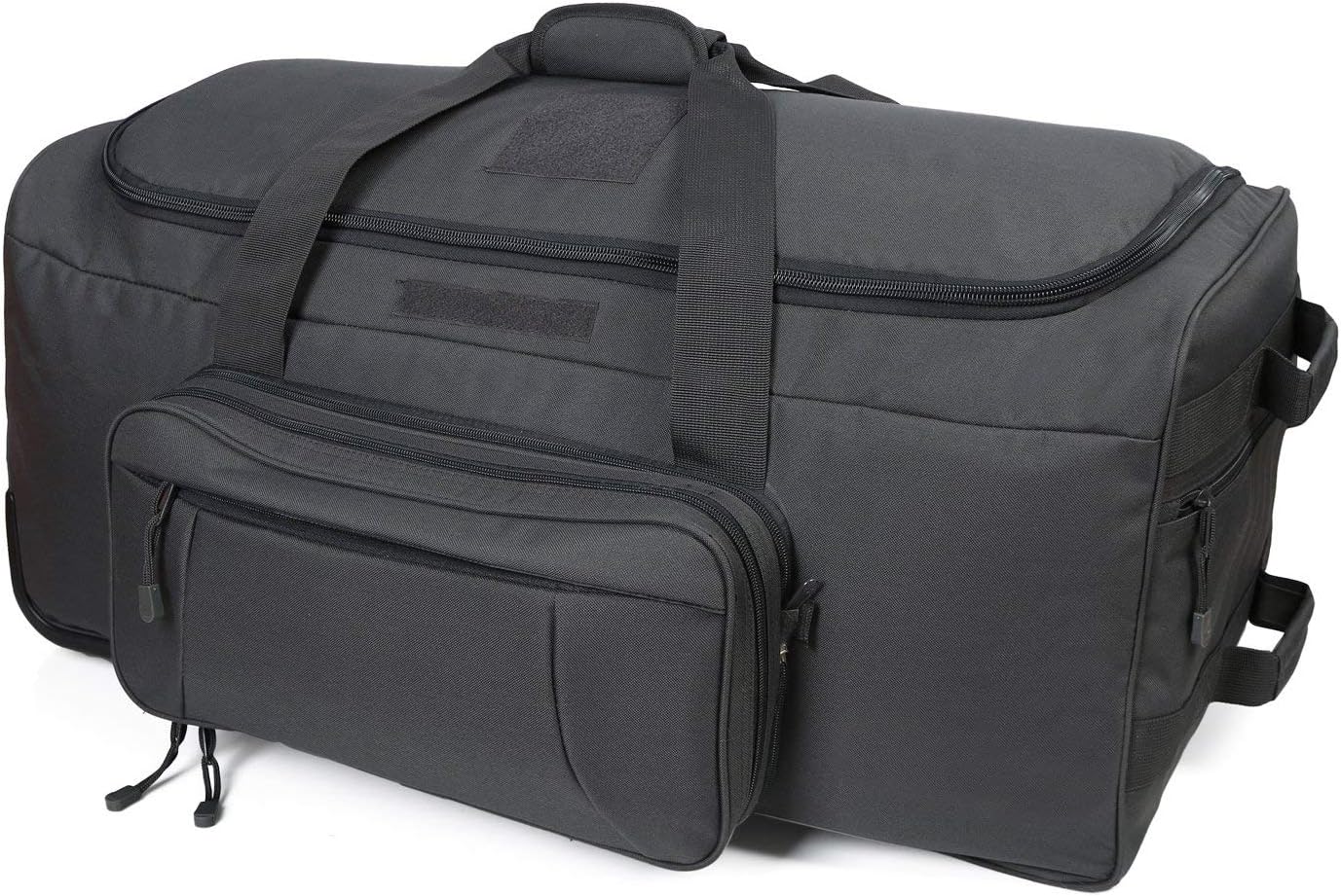 ARMYCAMO Military Tactical Wheeled Deployment Trolley Duffel Bag Heavy-Duty Camping Hiking Running Trekking