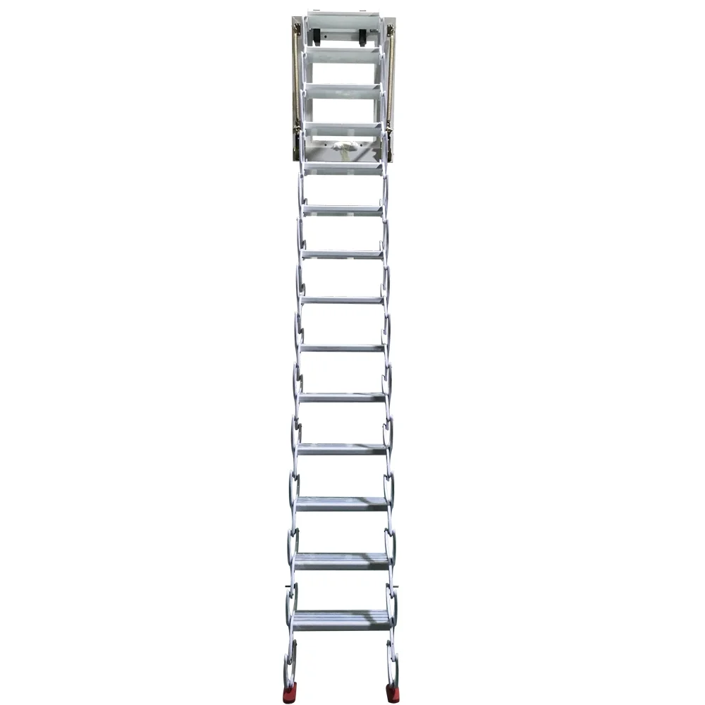 INTSUPERMAI Loft Wall Ladder Stairs Wall Mounted Attic Extension Folding Loft white 11.5ft Height 14 Steps