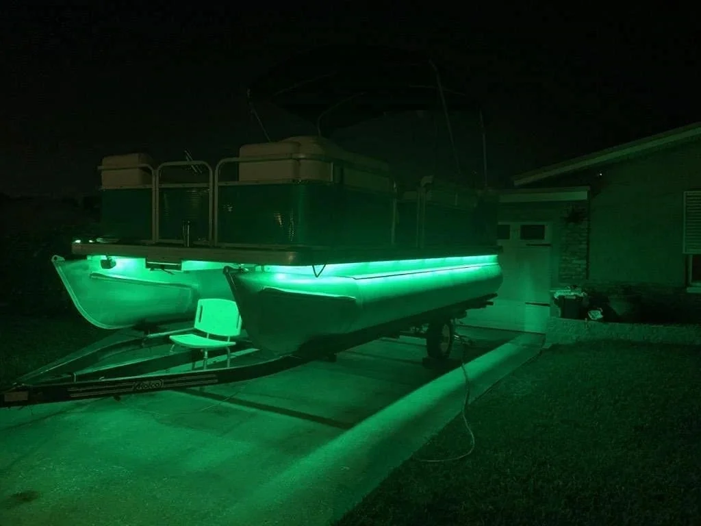 Pimp My Pontoon Neon Green LED Under Glow Deck Boat Lighting DIY Kit