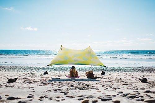Neso Tents Beach Tent with Sand ANCHOR, Portable Canopy Sun Shelter, 7 x 7ft - Patented Reinforced Corners