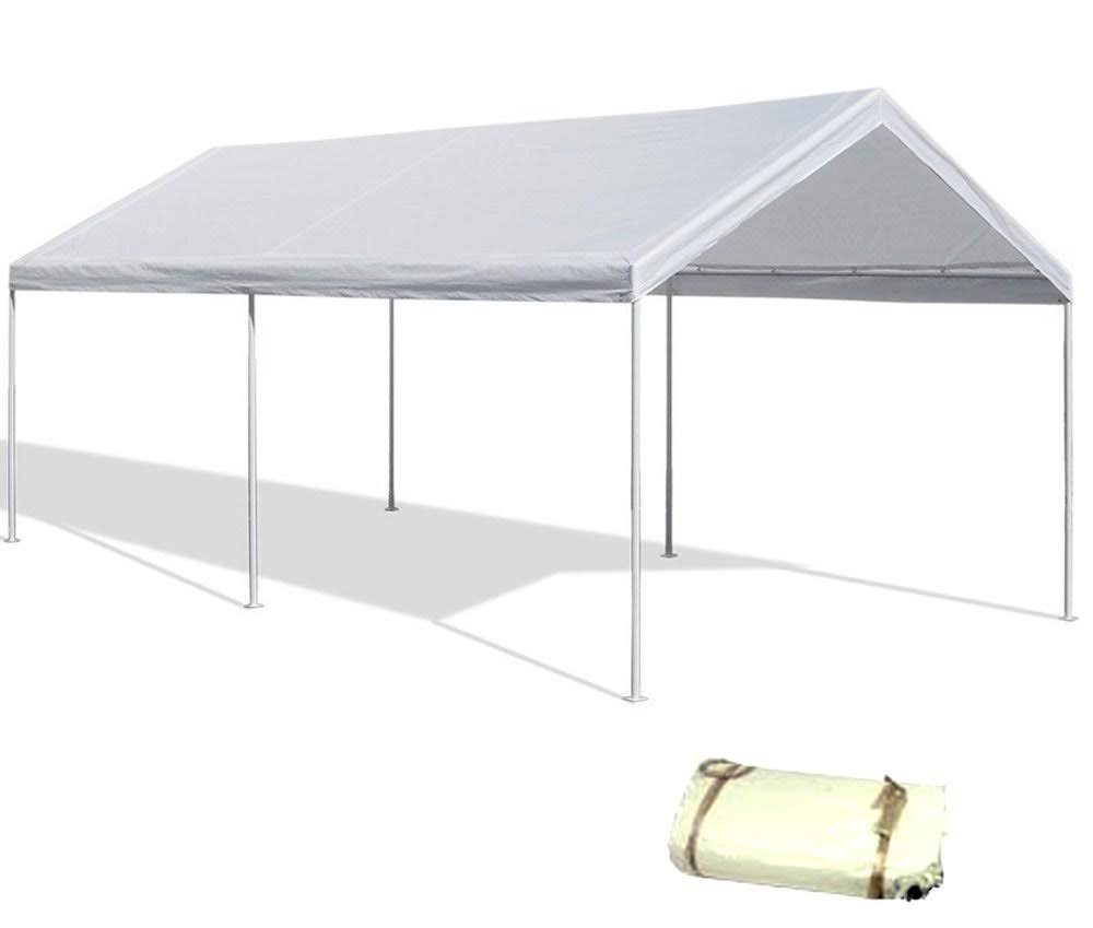 Voyager Tools Canopy Replacement Cover 12&x20& White Tarp Top Roof Canopy Replacement