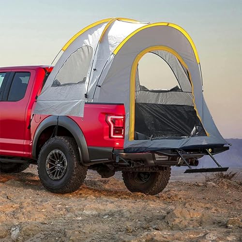 Truck Bed Tent Automatic Setup - Pickup Truck Camping Tents for 5.5Ft Bed for Outdoor Camping Hiking Accessories, Weatherproof 210D Oxford Cloth + Glass Fiber Truck Tailgate Awning Tents
