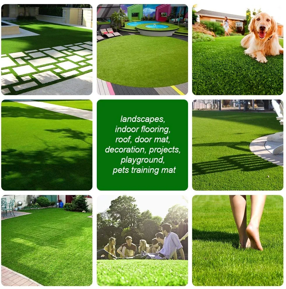 GATCOOL Artificial Grass,1.38" Pile Height Custom Sizes 12' x14‘ Indoor Outdoor Pet Faux Golf Training Mat Rubber Back Turf for Garden,Patio,Fence,Garden,Wall Decoration 12FTx14FT (168sq ft)