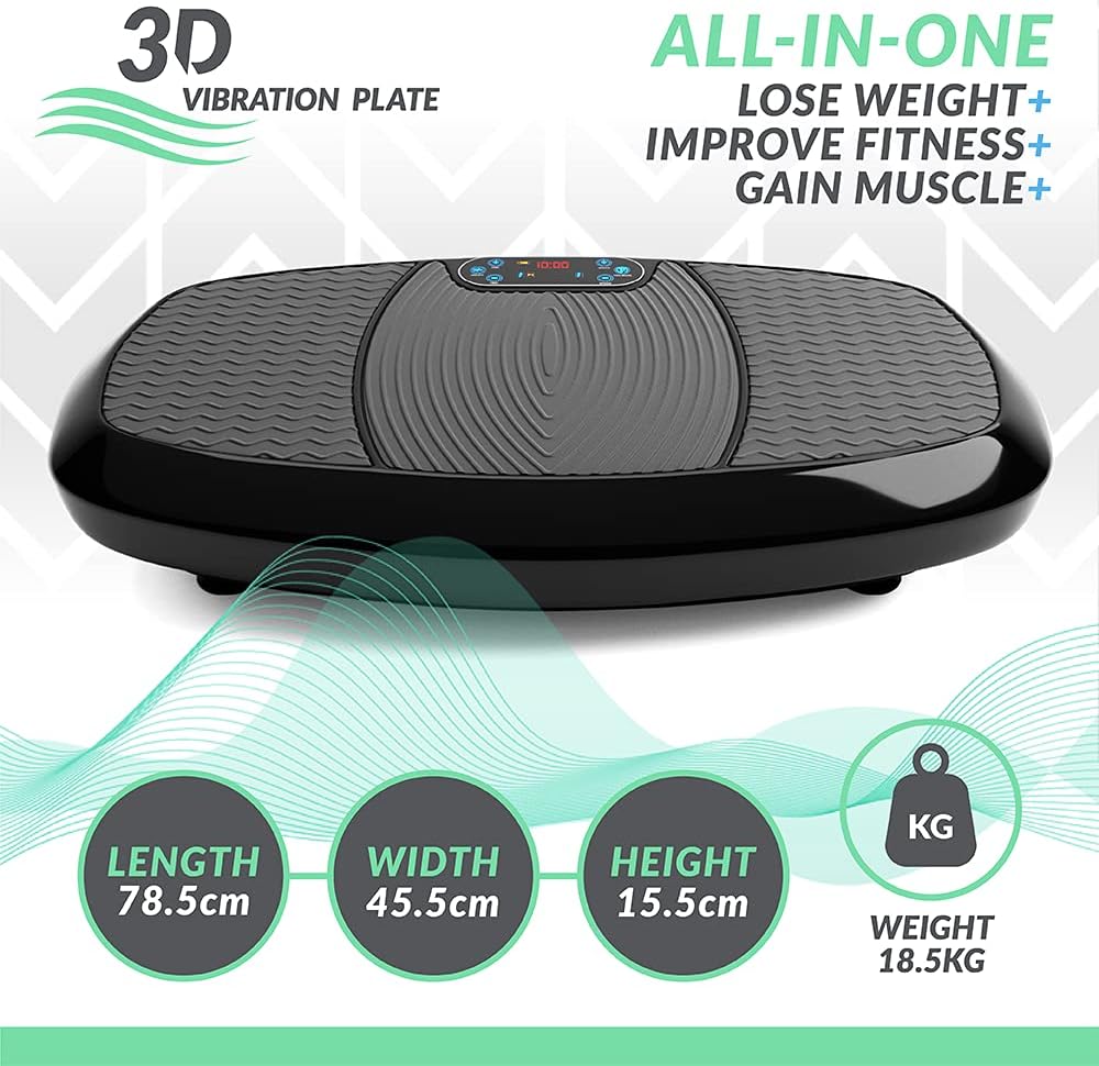 Bluefin Fitness Dual Motor 3D Vibration Platform | Oscillation, Vibration + 3D Motion | Huge Anti-Slip Surface | Bluetooth Speakers | Ultimate Fat Loss | Unique Design | Get Fit at Home