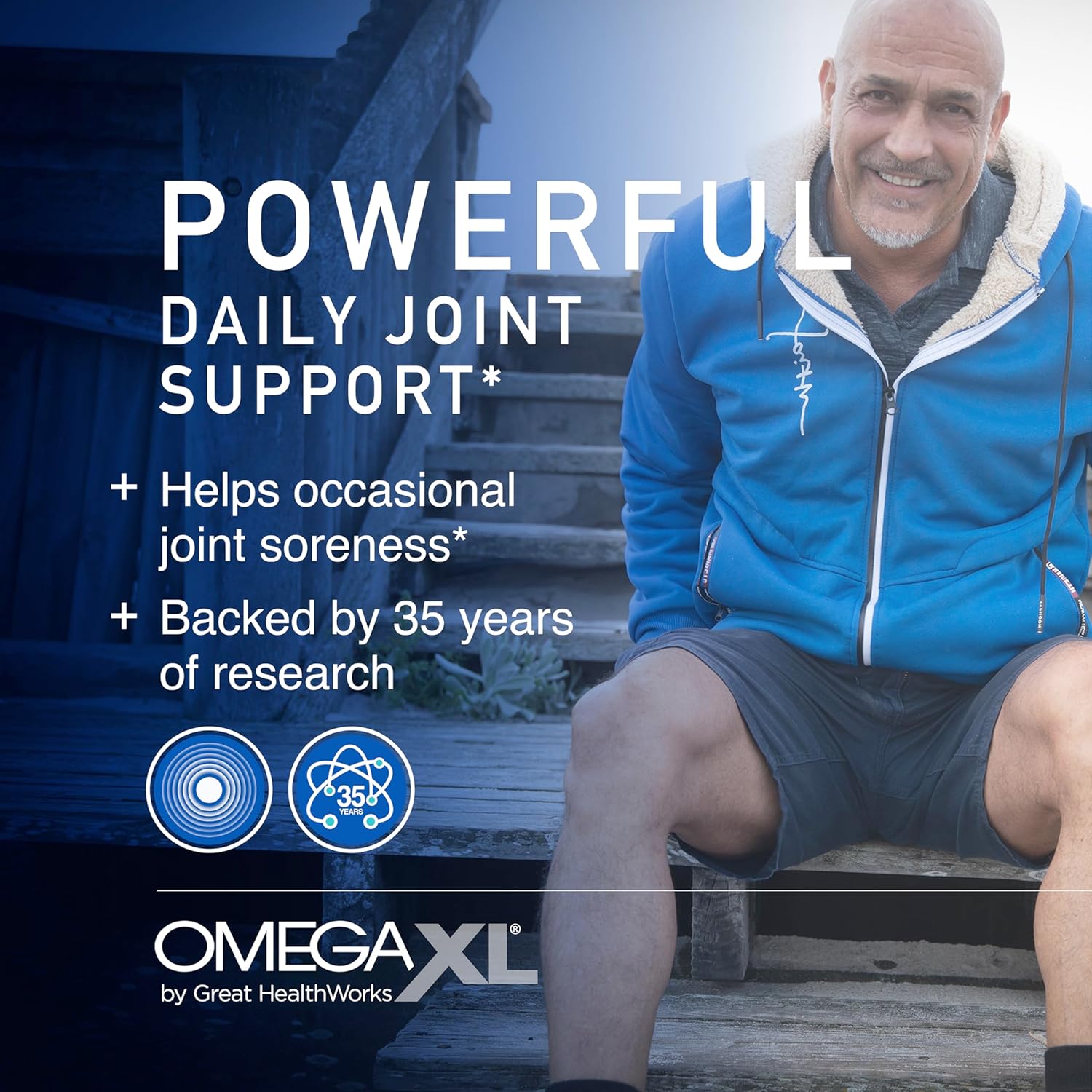 OmegaXL Joint Relief Supplement - Natural Muscle Support, 60 Softgels (2 Pack) & SleepXL immediate-Release melatonin, L-Theanine (Calming), Chamomile, Magnesium & B6 (60 Vegan Capsules)
