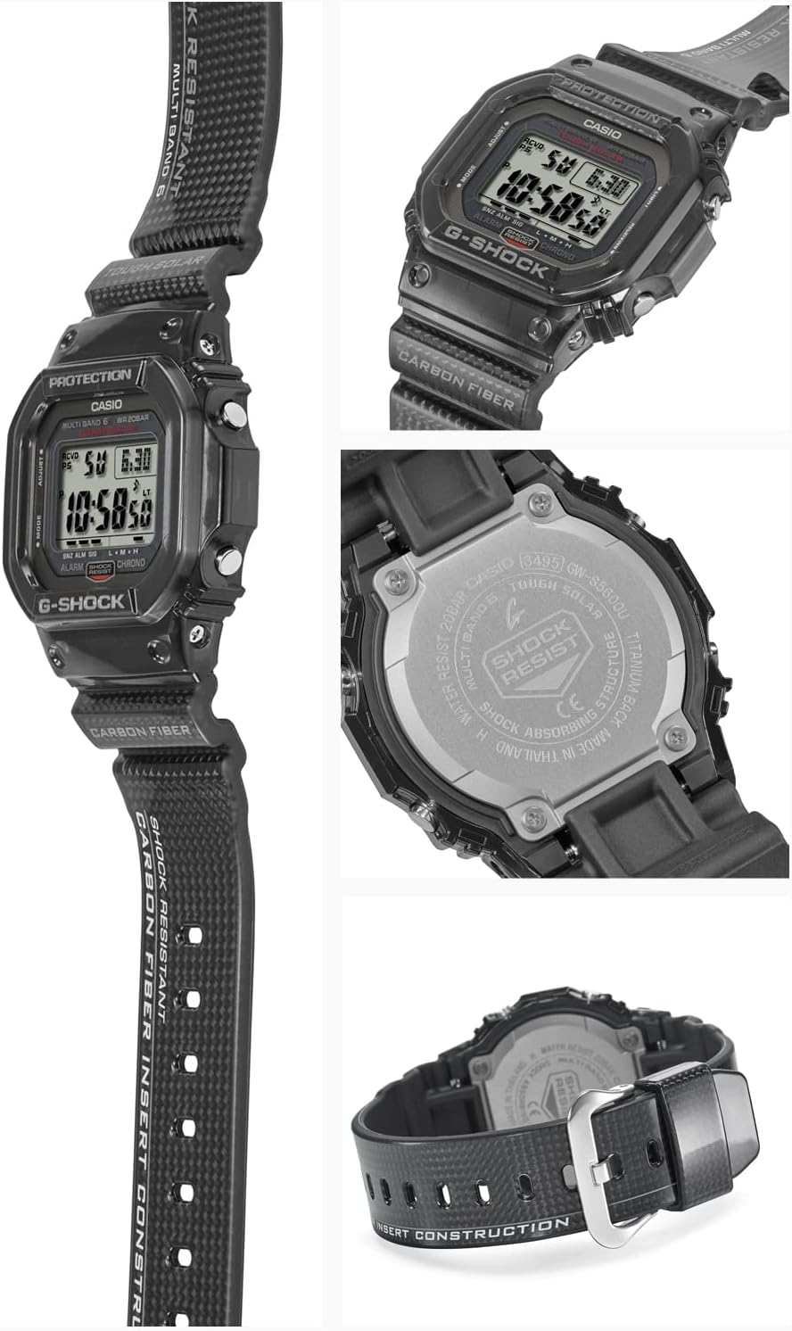 CASIO G-Shock GW-S5600U-1JF [G-Shock 20 ATM Water Resistant Solar Radio Wave GW-S5600 Series] Shipped from Japan