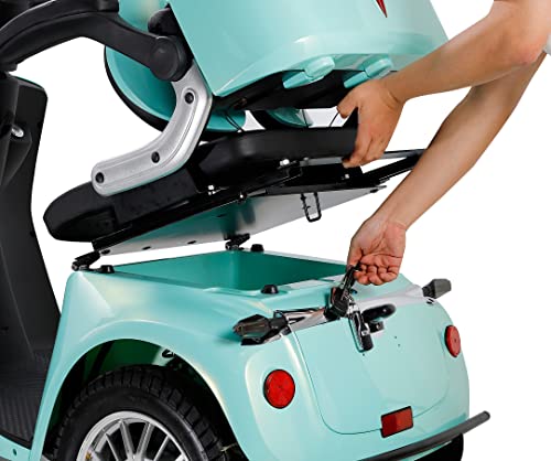 Electric Mobility Scooters for Adults, 2024 NEW 4 Wheels Powered Mobility Scooter 300+ lbs Foldable Electric Wheelchairs with 2 * 20AH Lead Acid Battery, 16 Miles, 2 Cup Holders & USB Charger Port