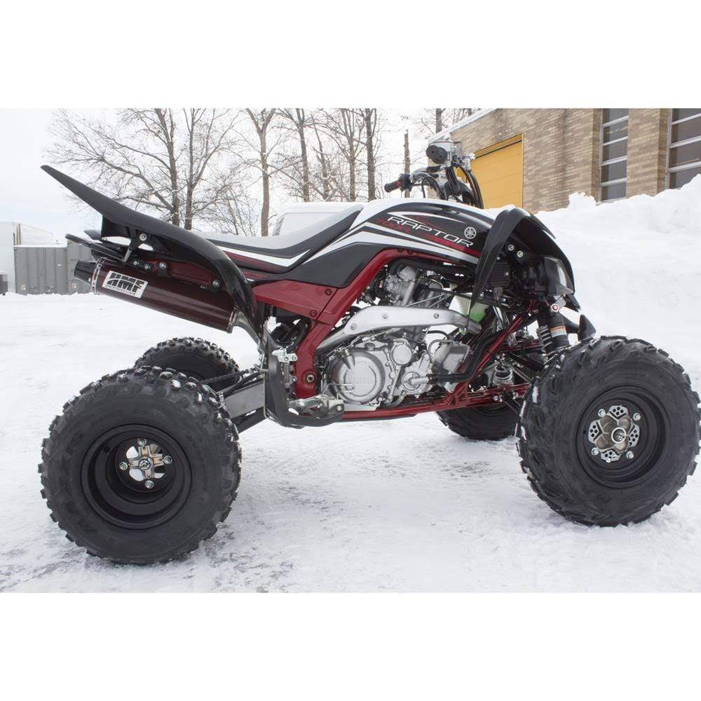 HMF Racing Black Performance Full System Exhaust for Yamaha Raptor 700 15-20 End Cap- Turn-Down-Black