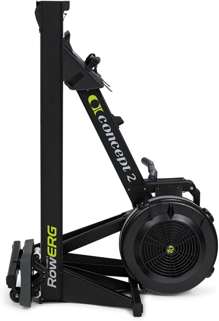 Concept2 RowErg Model E Indoor Rowing Machine with Tall Legs - PM5 Monitor, Device Holder, Adjustable Air Resistance, Easy Storage with FitXion Seat Cushion
