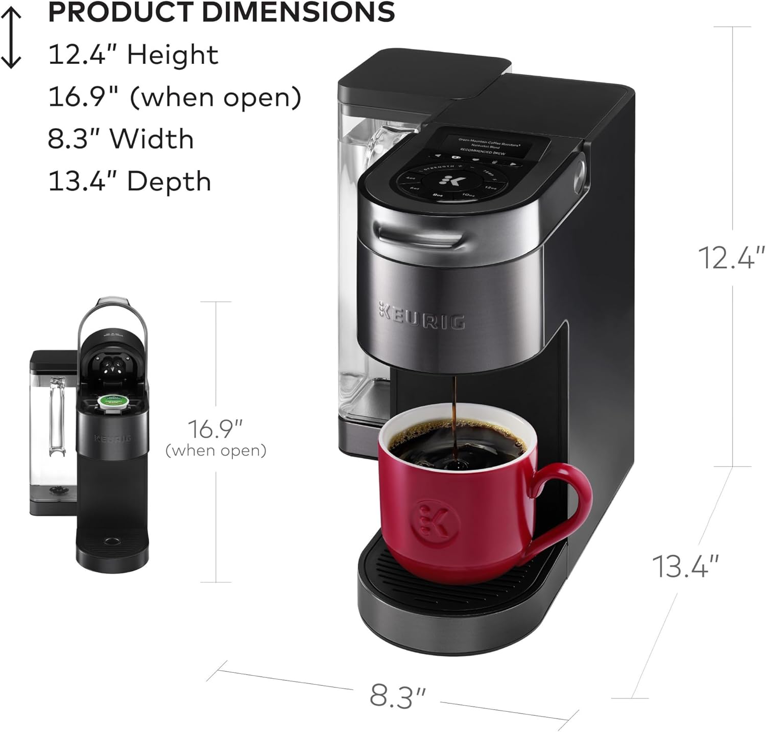 Keurig® K-Supreme Plus SMART Single Serve K-Cup Pod Coffee Maker, Black