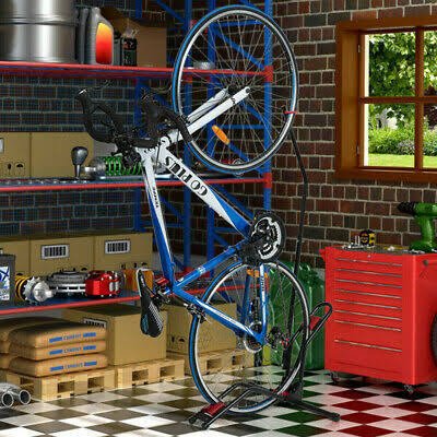 Bike Floor Stand Bike Rack Stand for Vertical/Horizontal Indoor Bike Storage