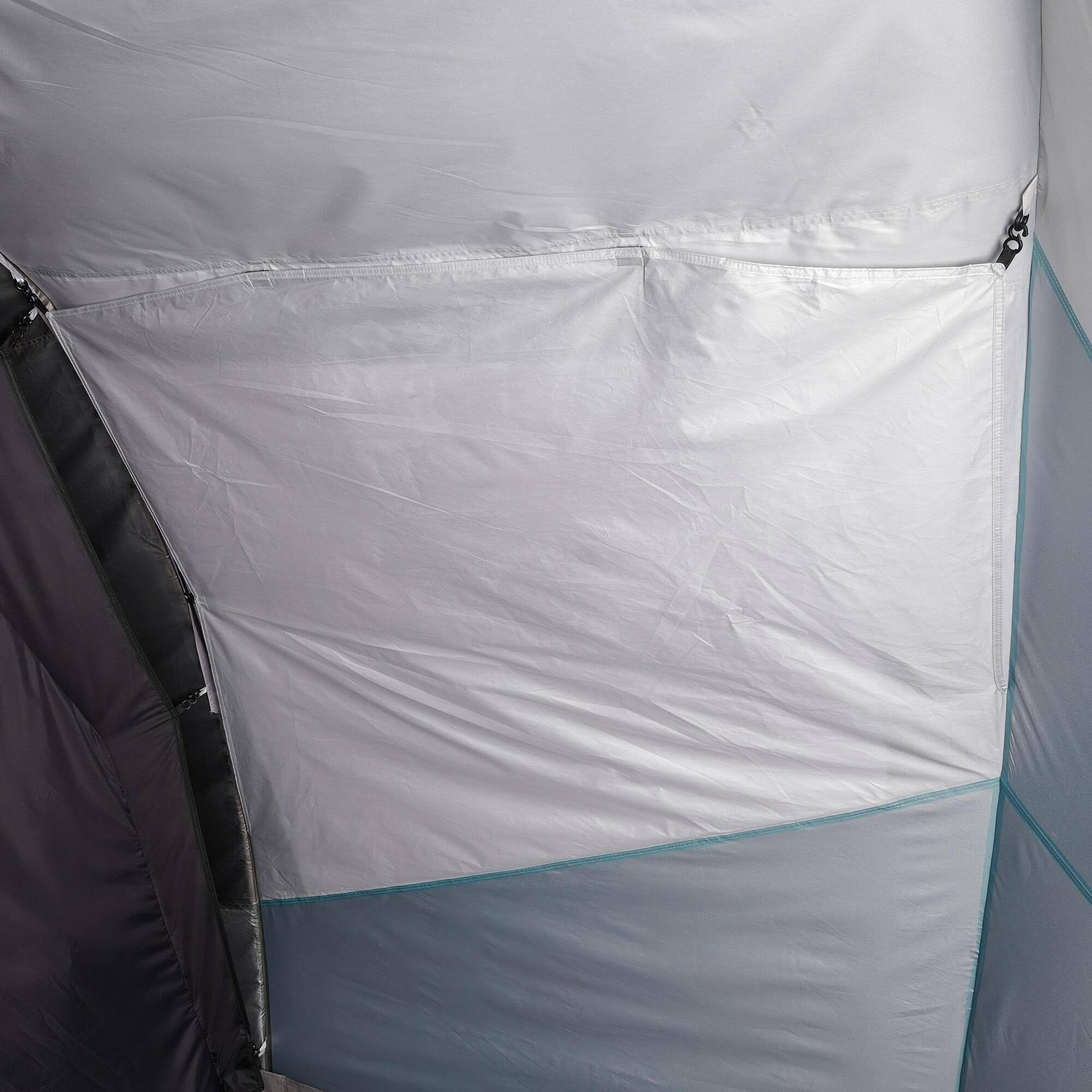 Quechua Camping Tent Air Seconds 4.1 Fresh u0026 Black Inflatable | 4 Persons 1 Bedroom in Storm Gray, Size All Other States