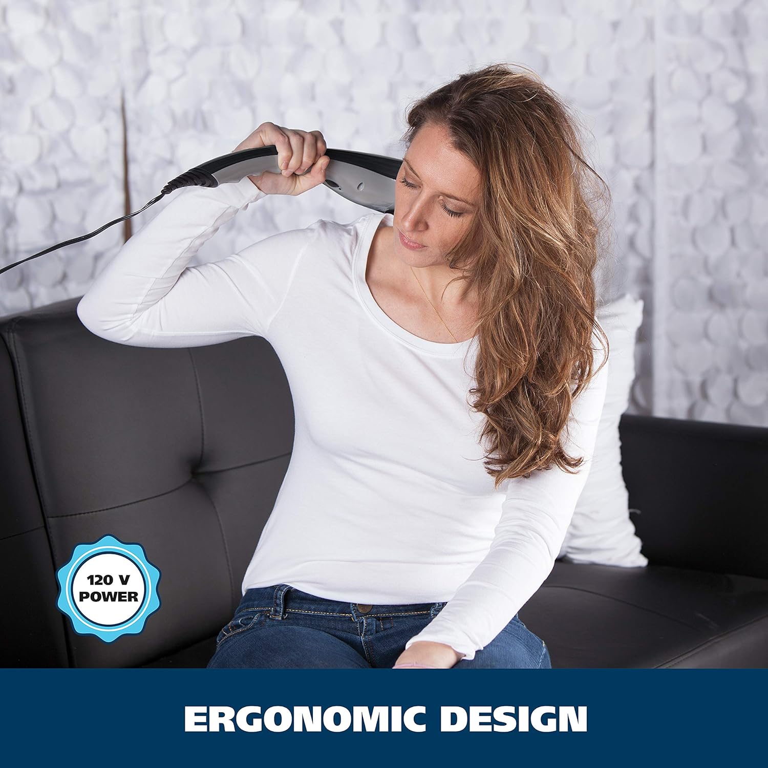 Wahl Deluxe Deep Tissue Percussion Therapeutic Handheld Massager - Variable Intensity to Relieve Pain with 5 Unique Attachment Heads and Zippered Storage Case - Model 4290-2201