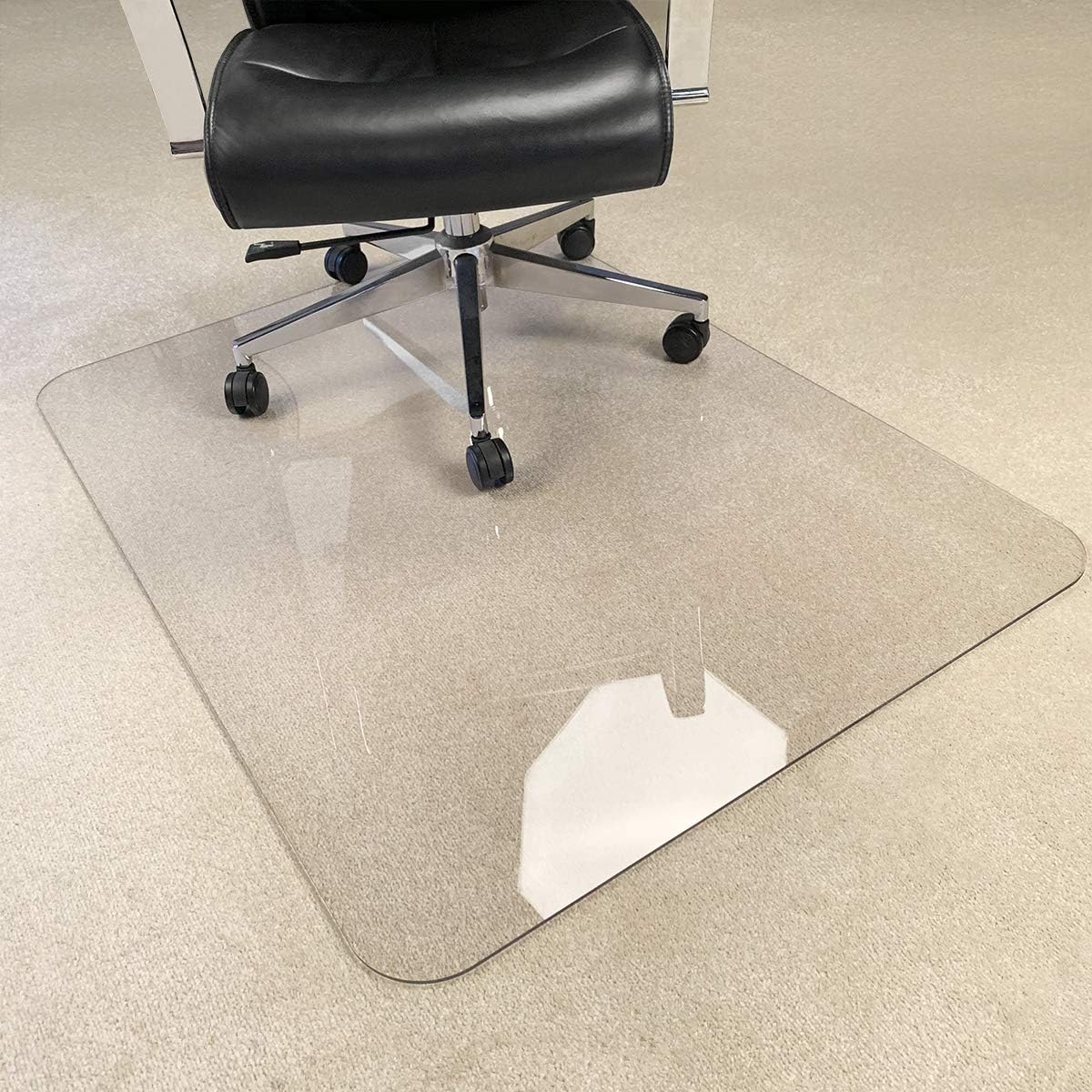 [UpgradedVersion] Crystal Clear 1/5 Thick 47 x 40 Heavy Duty Hard Chair Mat, Can be Used on Carpet or Hard Floor